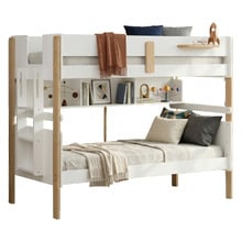 Ethan Single Bunk Bed with Shelves